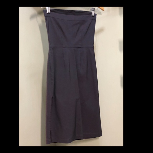 Eggplant (slightly iridescent) fitted dress - Picture 2 of 3